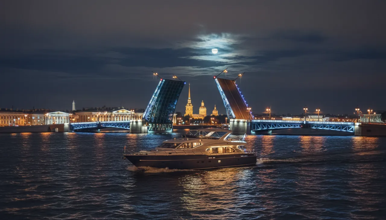 Яхта на развод мостов