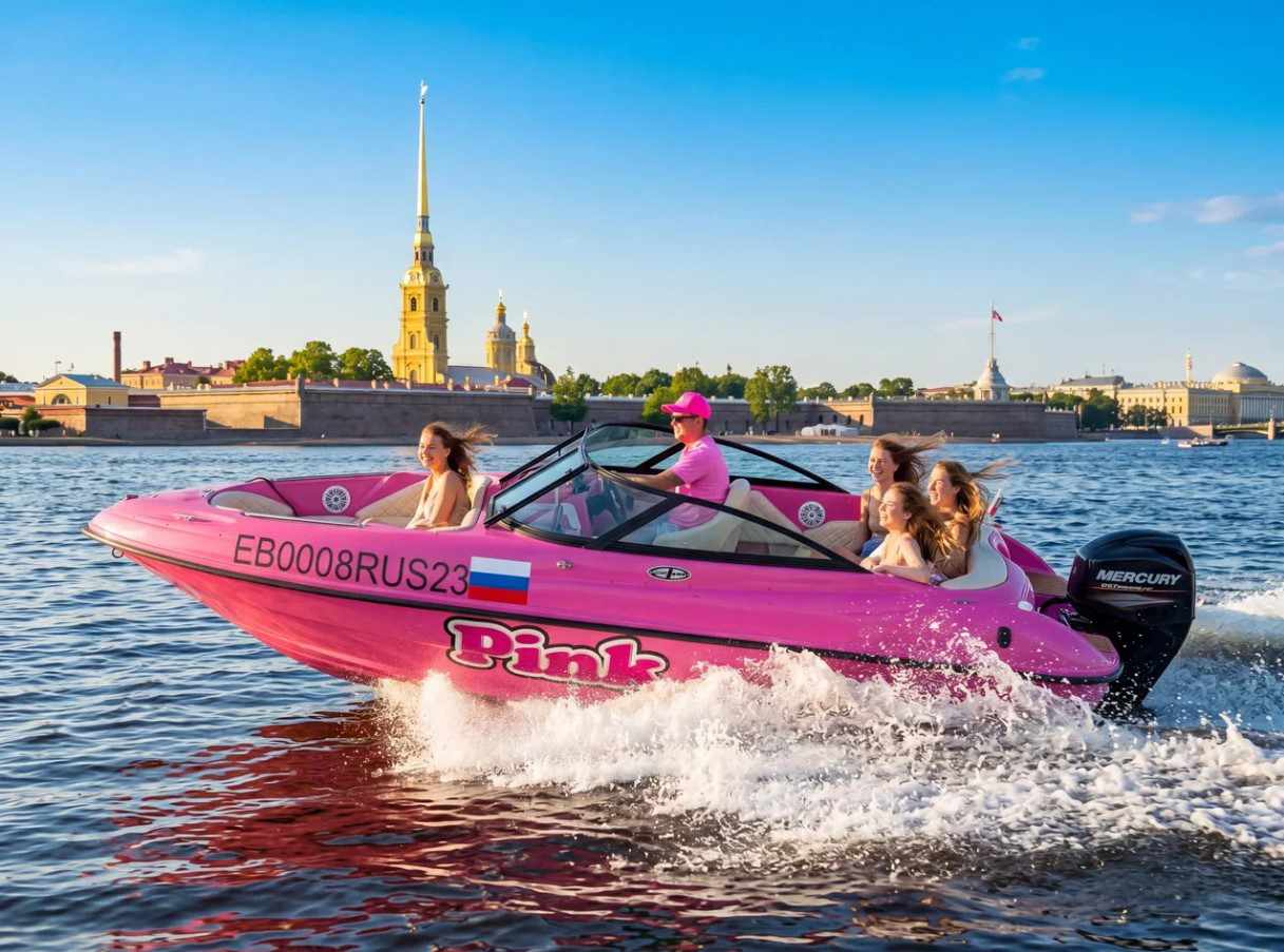 Прокат катера «Пинк / Pink» с капитаном в СПб
