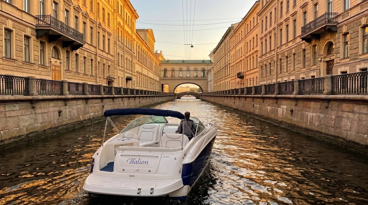 Катер «Талион» на воде в Петербурге